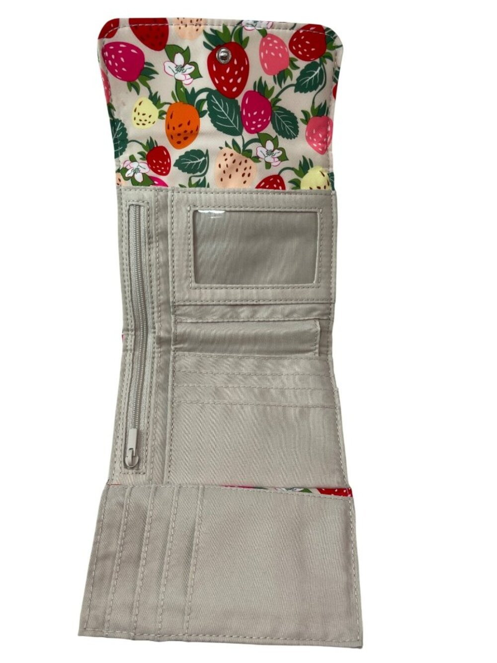 Vera Bradley Riley Wallet Bushels Of Berries Print Zipper & Snap MSRP$75 NWT - Picture 3 of 5